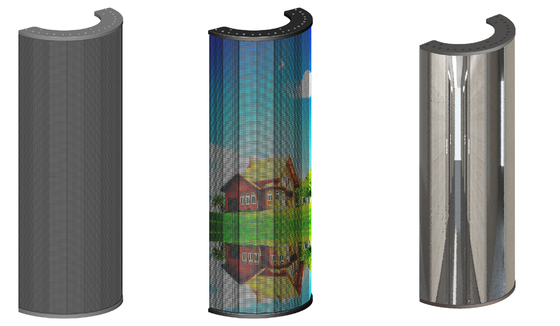 IP67 Modulo de exibição LED flexível de alumínio Ecrã LED flexível fino