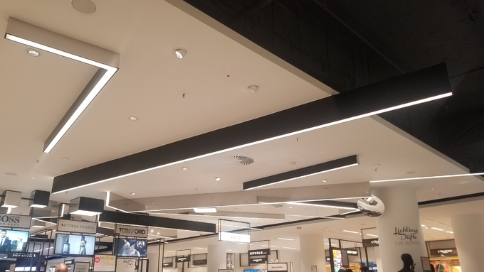 Iluminação de suspensão linear de ramo Luz LED personalizada para escritório e casa 4
